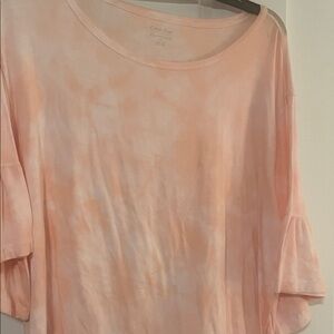 Calvin Klein Women's Light Peach Short Sleeve Tee